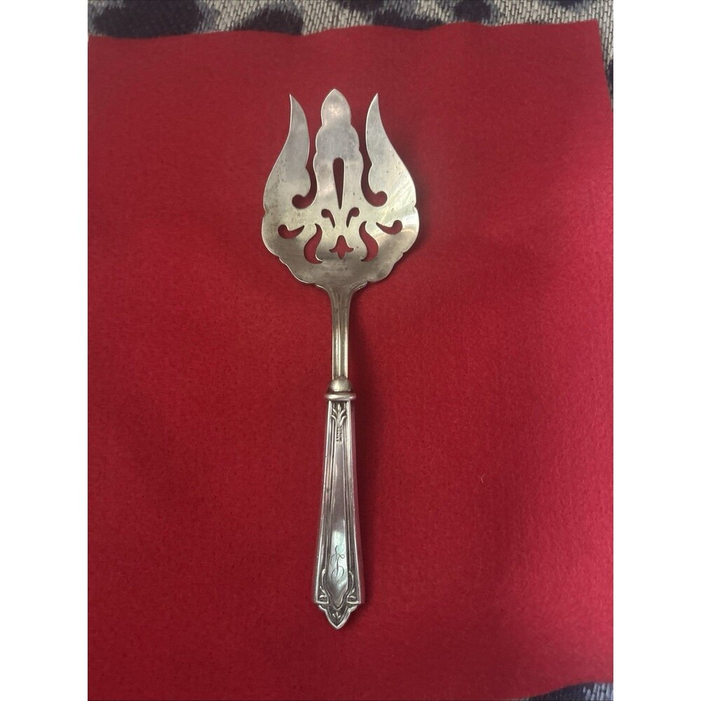 Vintage Sterling Silver Handle Serving Fork “L” Monogram